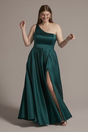 Long A-Line One Shoulder Dress - Jules and Cleo